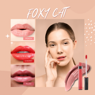 Son Kem Lì FOXY CAT - Hồng Đào Trầm Pha Nâu 4.6g Blur Water Tint
