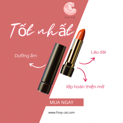 Son Thỏi Foxy cat Mịn Môi - Cam Ánh Đỏ 3g 