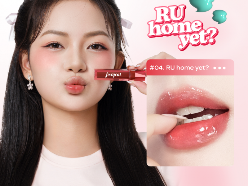 FOXY CAT Son bóng có màu hồng đậm