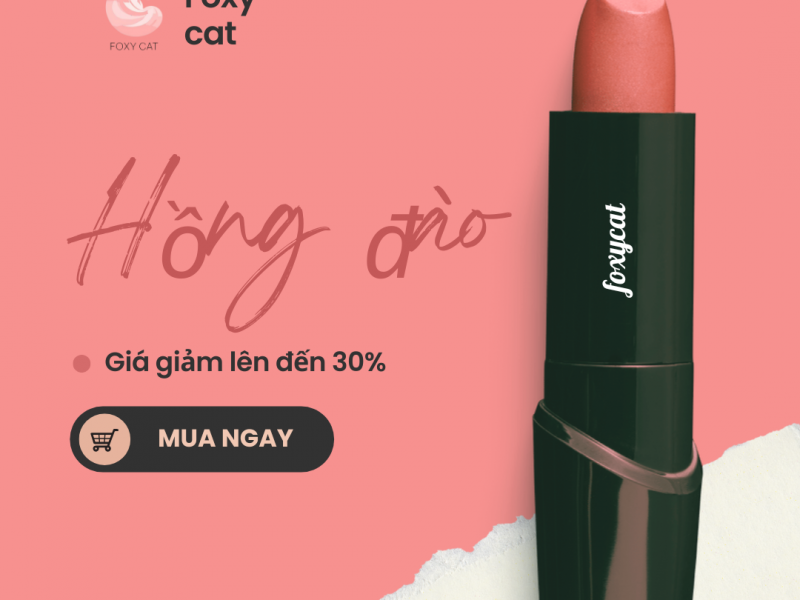 Son Thỏi Foxy cat - Hồng Đào 3.5g