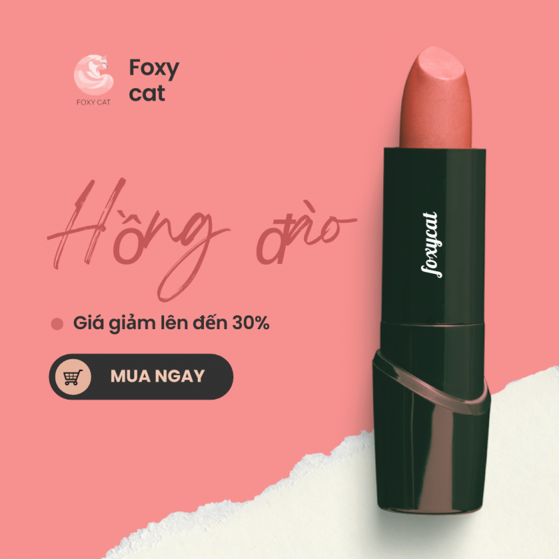 Son Thỏi Foxy cat - Hồng Đào 3.5g